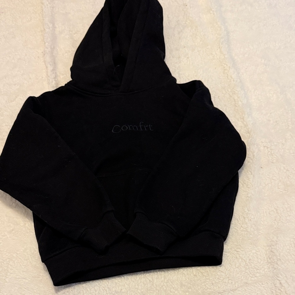 Comfort Black Kids Hoodie Sweatshirt